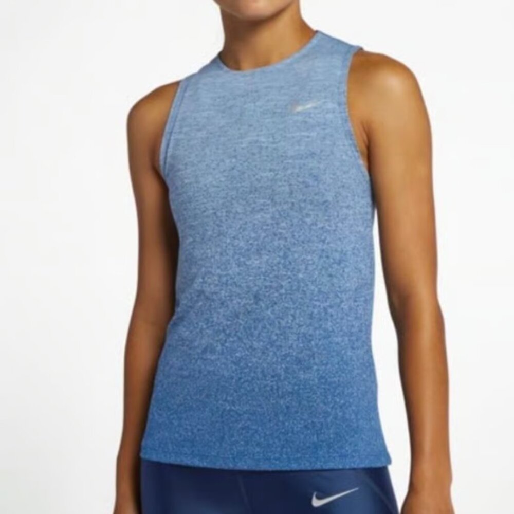 Nike Medalist Dri-Fit Blue Ombre Running Tank